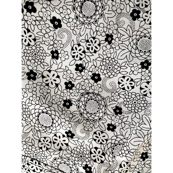 Y2k Black and White Boho Indie Whimsygoth Floral Faux Wrap Skirt size M - Picture 4 of 8